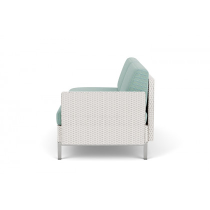 Lloyd Flanders™ Elements Left Arm Settee with Loom Arm and Back - White