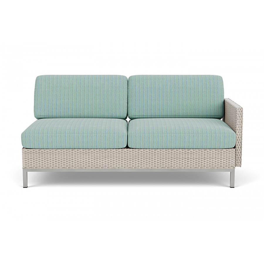 Lloyd Flanders™ Elements Left Arm Settee with Loom Arm and Back - Linen