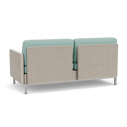 Lloyd Flanders™ Elements Left Arm Settee with Loom Arm and Back - Linen