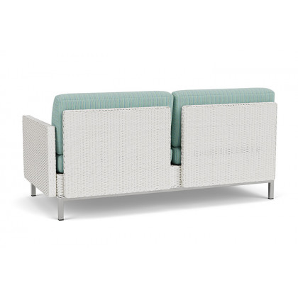 Lloyd Flanders™ Elements Left Arm Settee with Loom Arm and Back - Matte White