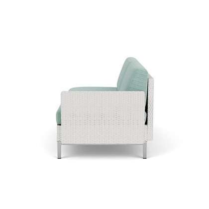 Lloyd Flanders™ Elements Left Arm Settee with Loom Arm and Back - Matte White