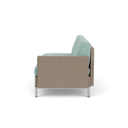Lloyd Flanders™ Elements Left Arm Settee with Loom Arm and Back - French Beige