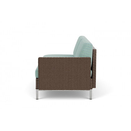 Lloyd Flanders™ Elements Left Arm Settee with Loom Arm and Back - Bark