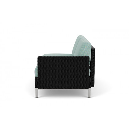 Lloyd Flanders™ Elements Left Arm Settee with Loom Arm and Back - Ebony