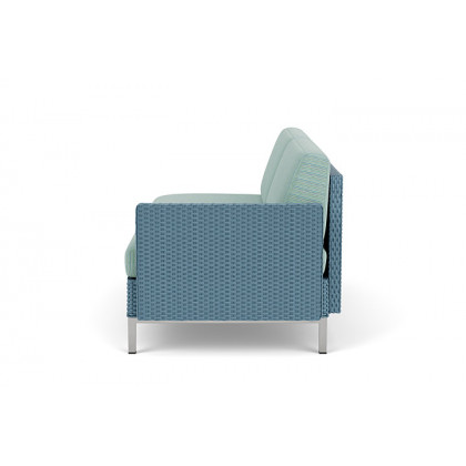 Lloyd Flanders™ Elements Left Arm Settee with Loom Arm and Back - Stillwater