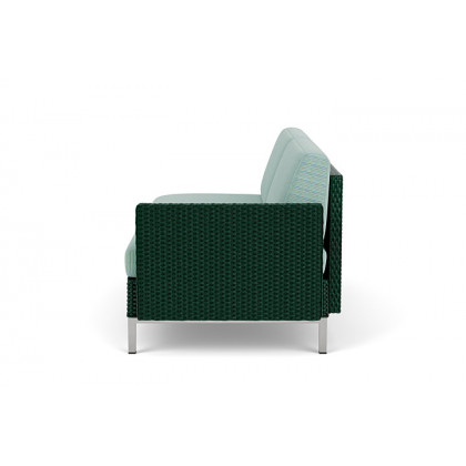 Lloyd Flanders™ Elements Left Arm Settee with Loom Arm and Back - Woodland