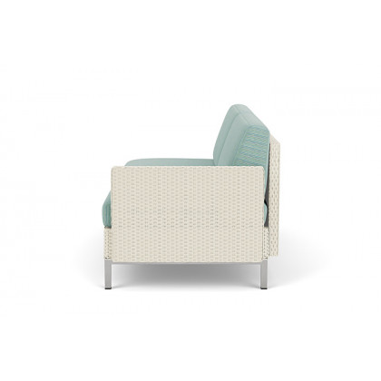 Lloyd Flanders™ Elements Left Arm Settee with Loom Arm and Back - Ivory