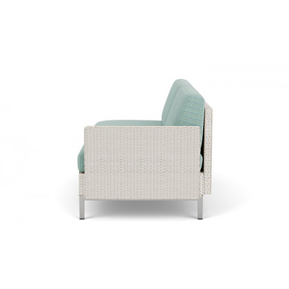 Lloyd Flanders™ Elements Left Arm Settee with Loom Arm and Back - Antique White