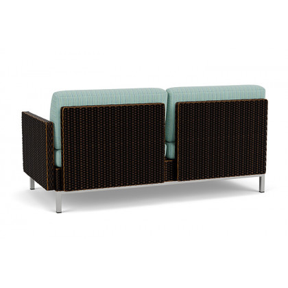 Lloyd Flanders™ Elements Left Arm Settee with Loom Arm and Back - Mink