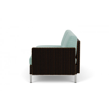 Lloyd Flanders™ Elements Left Arm Settee with Loom Arm and Back - Mink