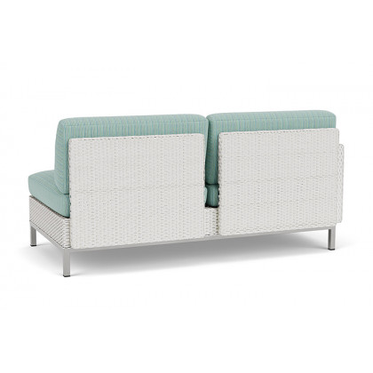 Lloyd Flanders™ Elements Right Arm Settee with Loom Arm and Back - Matte White
