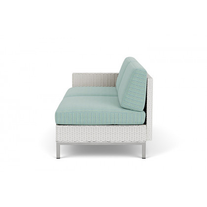Lloyd Flanders™ Elements Right Arm Settee with Loom Arm and Back - Matte White