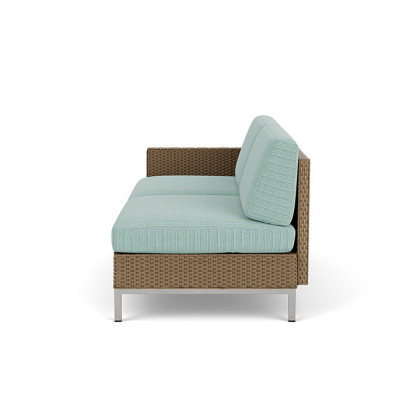 Lloyd Flanders™ Elements Right Arm Settee with Loom Arm and Back - Fawn