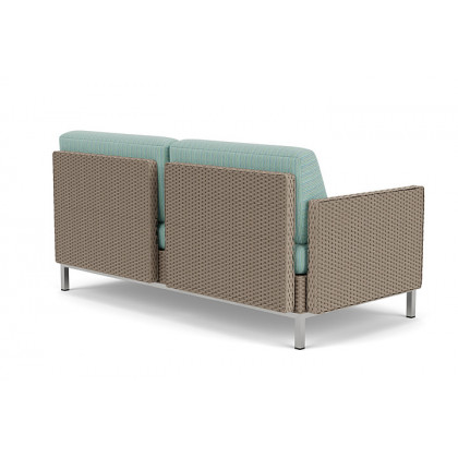 Lloyd Flanders™ Elements Right Arm Settee with Loom Arm and Back - French Beige