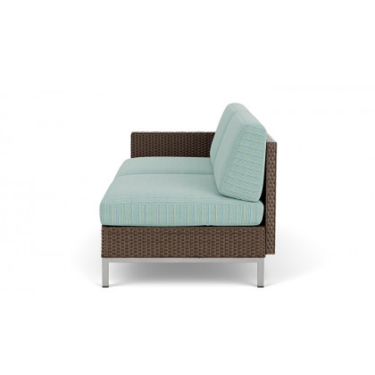 Lloyd Flanders™ Elements Right Arm Settee with Loom Arm and Back - Bark