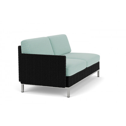 Lloyd Flanders™ Elements Right Arm Settee with Loom Arm and Back - Ebony