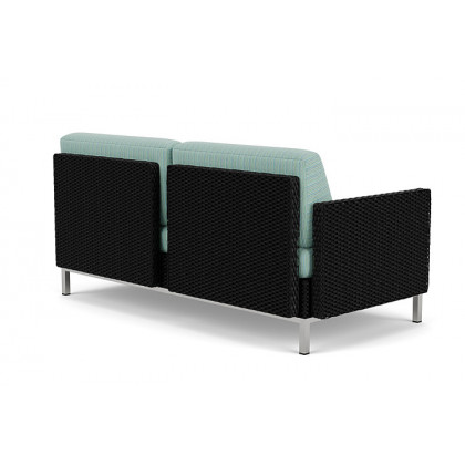 Lloyd Flanders™ Elements Right Arm Settee with Loom Arm and Back - Ebony