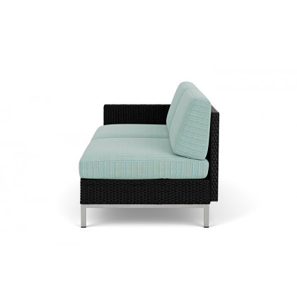 Lloyd Flanders™ Elements Right Arm Settee with Loom Arm and Back - Ebony