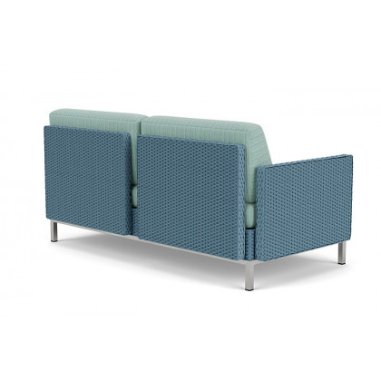Lloyd Flanders™ Elements Right Arm Settee with Loom Arm and Back - Stillwater