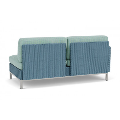 Lloyd Flanders™ Elements Right Arm Settee with Loom Arm and Back - Stillwater
