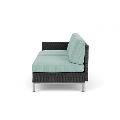 Lloyd Flanders™ Elements Right Arm Settee with Loom Arm and Back - Charcoal