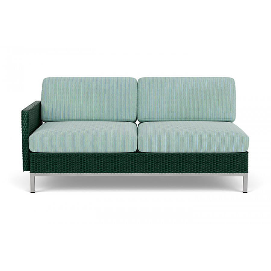 Lloyd Flanders™ Elements Right Arm Settee with Loom Arm and Back - Woodland