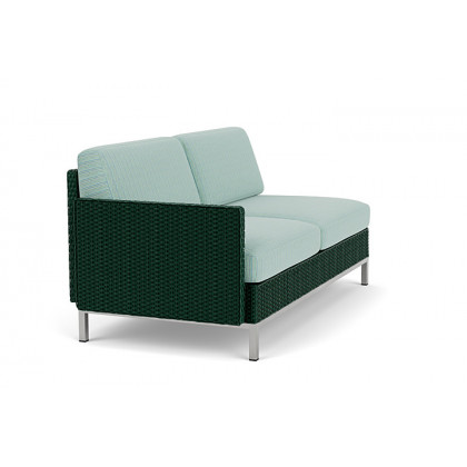Lloyd Flanders™ Elements Right Arm Settee with Loom Arm and Back - Woodland