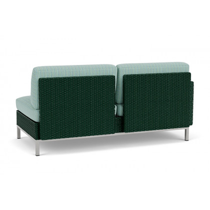 Lloyd Flanders™ Elements Right Arm Settee with Loom Arm and Back - Woodland