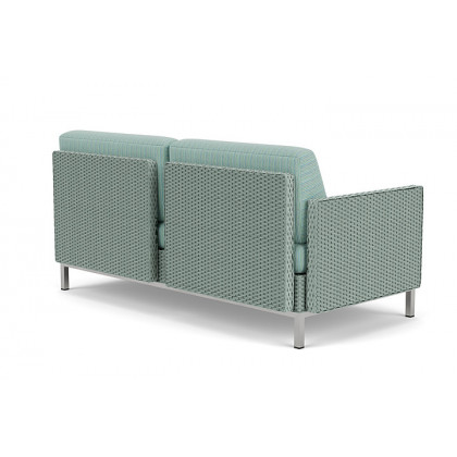 Lloyd Flanders™ Elements Right Arm Settee with Loom Arm and Back - Sea Glass