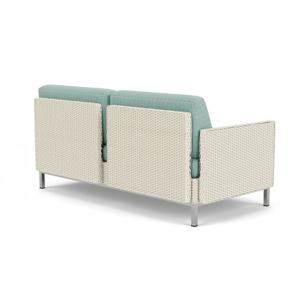 Lloyd Flanders™ Elements Right Arm Settee with Loom Arm and Back - Ivory