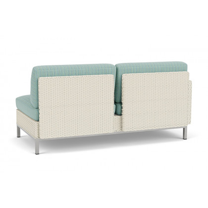 Lloyd Flanders™ Elements Right Arm Settee with Loom Arm and Back - Ivory