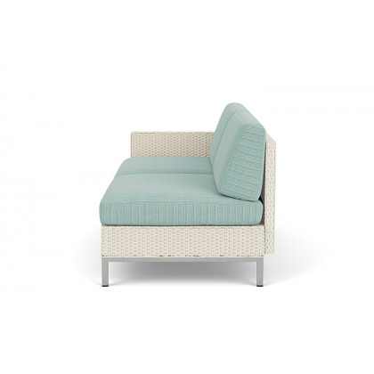 Lloyd Flanders™ Elements Right Arm Settee with Loom Arm and Back - Ivory