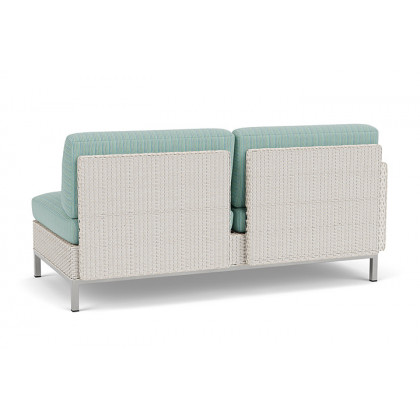 Lloyd Flanders™ Elements Right Arm Settee with Loom Arm and Back - Antique White