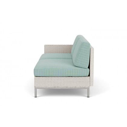 Lloyd Flanders™ Elements Right Arm Settee with Loom Arm and Back - Antique White
