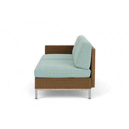 Lloyd Flanders™ Elements Right Arm Settee with Loom Arm and Back - Hickory