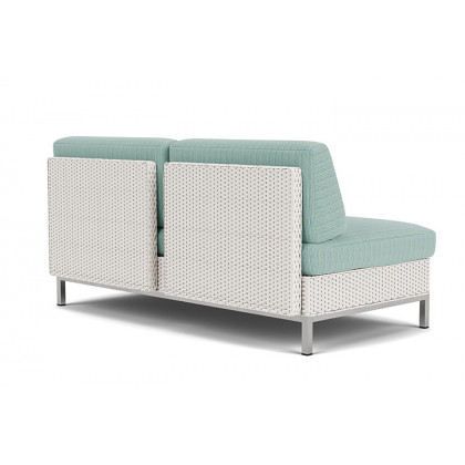 Lloyd Flanders™ Elements Armless Settee with Loom Back - White
