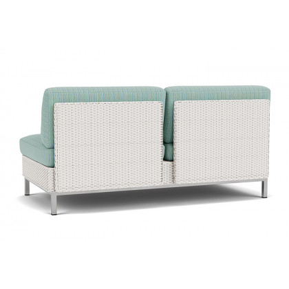 Lloyd Flanders™ Elements Armless Settee with Loom Back - White