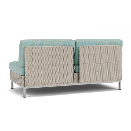 Lloyd Flanders™ Elements Armless Settee with Loom Back - Linen