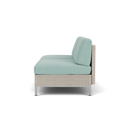 Lloyd Flanders™ Elements Armless Settee with Loom Back - Linen