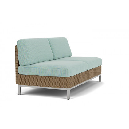 Lloyd Flanders™ Elements Armless Settee with Loom Back - Fawn