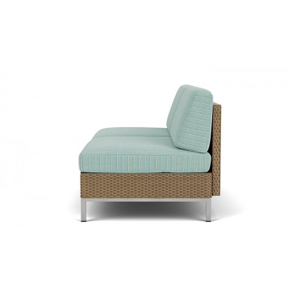 Lloyd Flanders™ Elements Armless Settee with Loom Back - Fawn