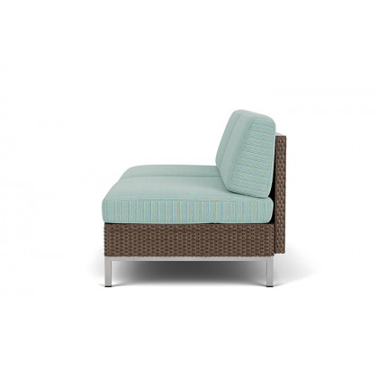 Lloyd Flanders™ Elements Armless Settee with Loom Back - Bark