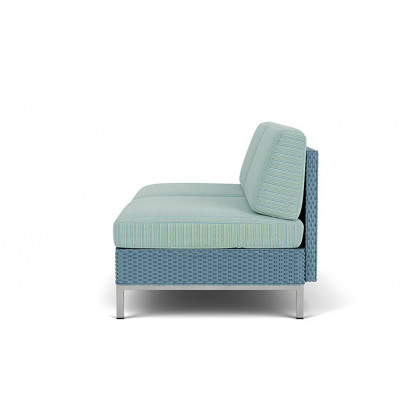 Lloyd Flanders™ Elements Armless Settee with Loom Back - Stillwater