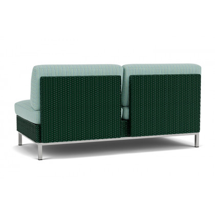 Lloyd Flanders™ Elements Armless Settee with Loom Back - Woodland