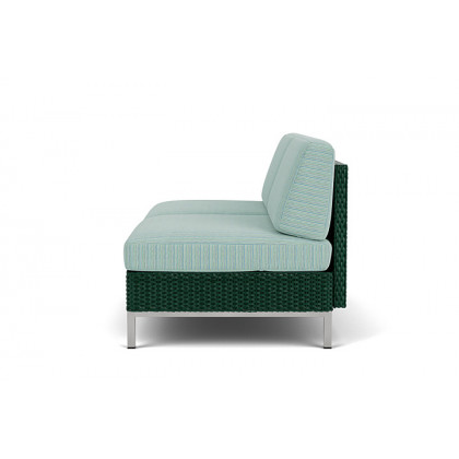 Lloyd Flanders™ Elements Armless Settee with Loom Back - Woodland