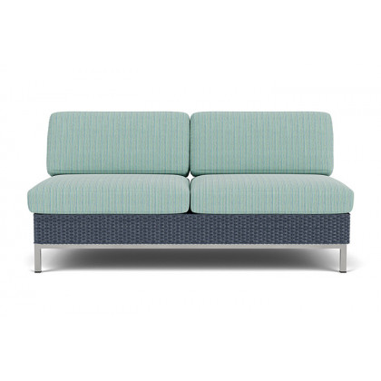 Lloyd Flanders - Elements Armless Settee with Loom Back