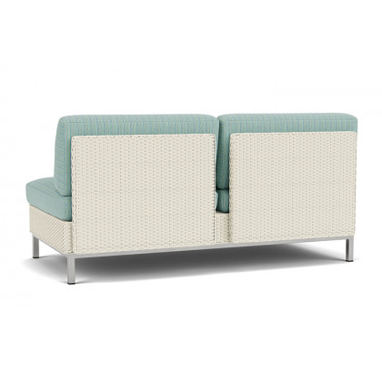 Lloyd Flanders™ Elements Armless Settee with Loom Back - Ivory