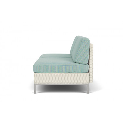 Lloyd Flanders™ Elements Armless Settee with Loom Back - Ivory