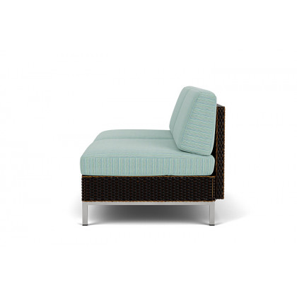 Lloyd Flanders™ Elements Armless Settee with Loom Back - Mink