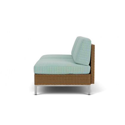 Lloyd Flanders™ Elements Armless Settee with Loom Back - Hickory